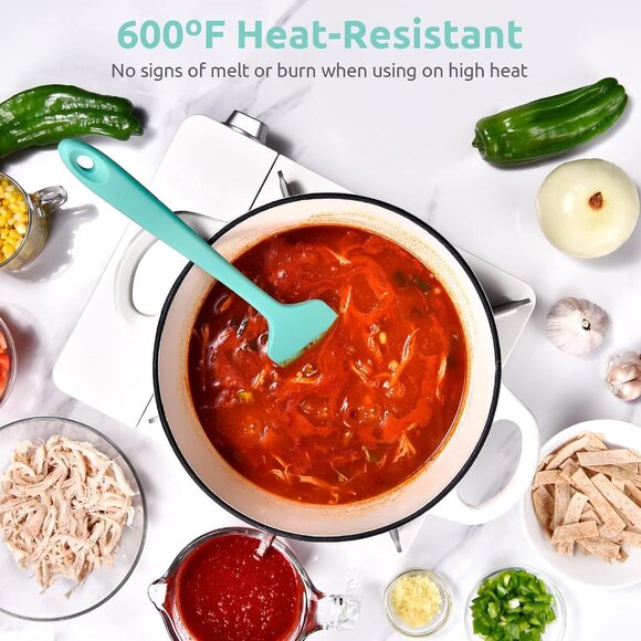 Heat Resistant Silicone Large Spatula: 600ºF High Heat Flexible 11.38in Silicon - Picture 4 of 8